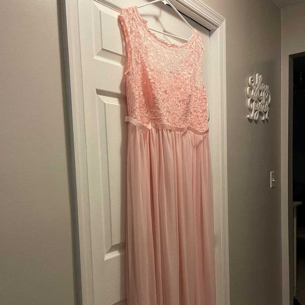 David’s Bridal Plus Size Bridesmaid Dress in Petal